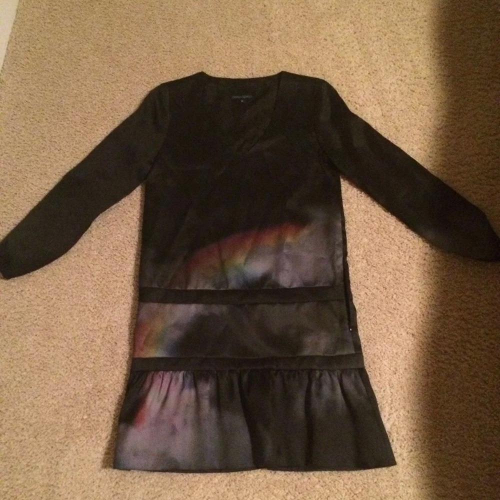 Cynthia Rowley Moonbow Deep V Flounce Tunic! - Picture 3 of 4